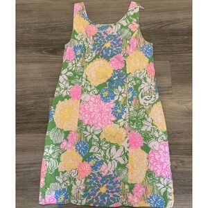 Lilly Pulitzer 6 Cathy Shift Hibiscus Stroll Floral Printed Cotton Mini Dress